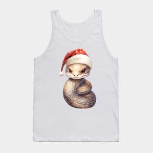 Western Diamondback Rattlesnake in Santa Hat Tank Top